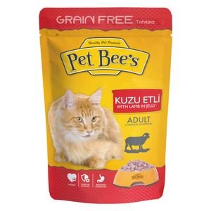 بت بيز طعام للقطط البالغة بنكهة لحم الغنم - 100 غم