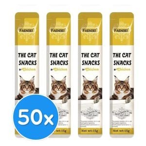 فينبي وجبة خفيفة للقطط بنكهة الدجاج - 50 قطعة